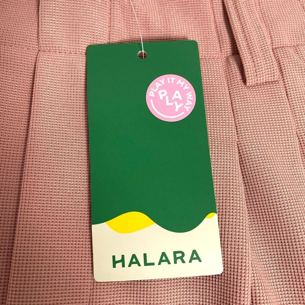 Halara Play It My Way Wide Leg Pants Womens Size Medium Pink Textured NWT - Picture 3 of 13